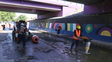Construyen un acueducto subterráneo de 4 kilómetros en Godoy Cruz y Maipú para descartar agua industrial. Foto: Los Andes