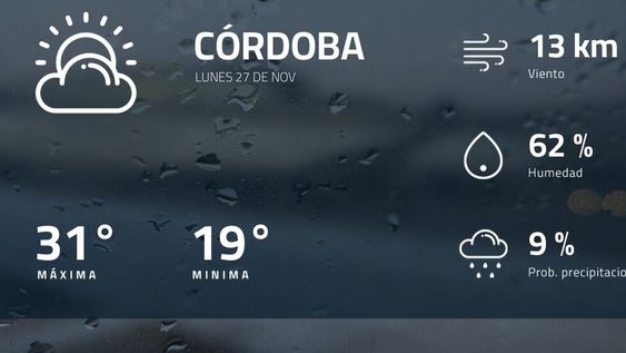 Pronóstico regional: ¿cómo estará el tiempo en Córdoba?