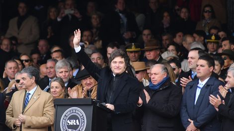 El presidente Javier Milei en el acto central de la Expo de la Sociedad Rural Argentina