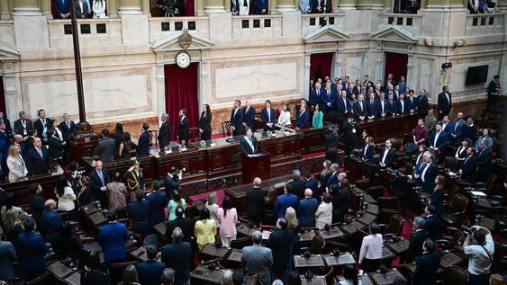El presidente Javier Milei fue a la Cámara de Diputados este domingo para presentar el Presupuesto 2025 y también se transmitió por cadena nacional. Foto: Maxi Luna / NA