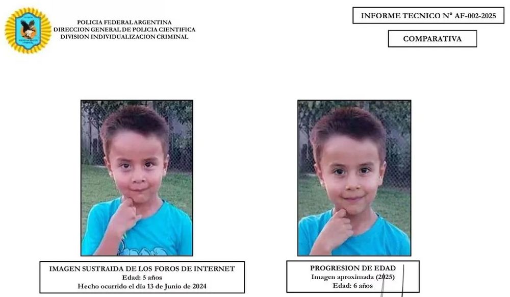 Así se vería hoy Loan Peña según la reconstrucción.