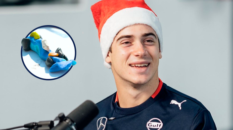 Los Andes | Franco Colapinto recibió un curioso regalo de Navidad de parte de otro piloto de Fórmula 1. Captura: web