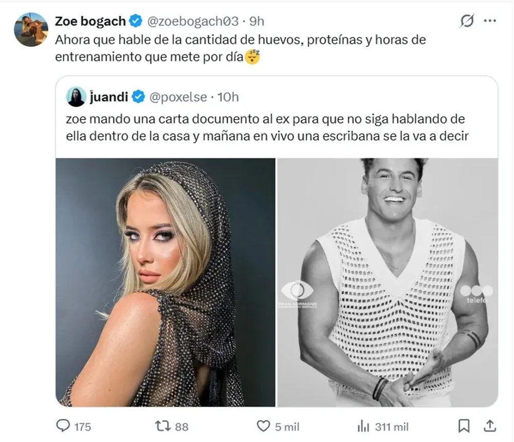 Un concursante de Gran Hermano será advetido en vivo por una denuncia de su ex.