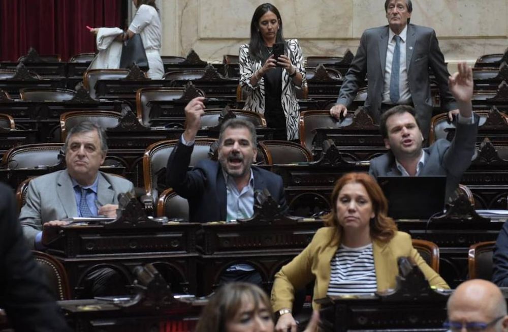 El diputado Cristian Ritondo, del Pro, fue uno de los más enardecidos en la fallida sesión en el Congreso. Foto: Corresponsalía
