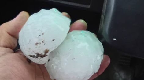 Tormentas con lluvias intensas y granizo de gran tamaño afectaron el sudeste de Santa Rosa y La Paz.&nbsp; &nbsp;&nbsp;