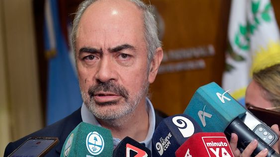 El Secretario de la Junta Electoral Jorge Albarracín tras el acto de presentación de la boleta única en el Poder JudicialFoto : Orlando Pelichotti