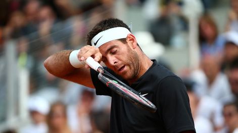 Una lesión obligó a Del Potro a retirarse en el M1000 de Roma
