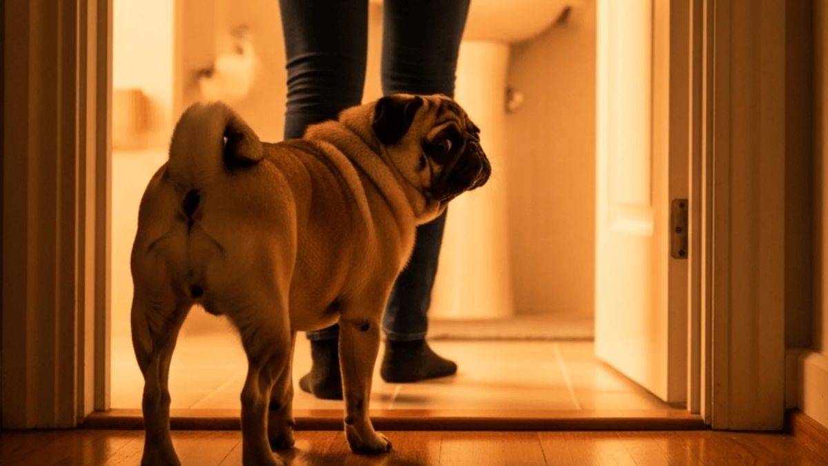 Los veterinarios coinciden: los perros que siguen a sus dueños hasta el baño no lo hacen solo por amor