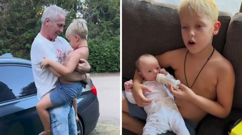 Marley enterneció con el video de Mirko dándole la mamadera a Milenka por primera vez.
