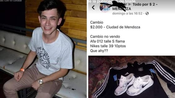 El acusado de matar a Nahuel Vitali publicó en Facebook las zapatillas de la víctima