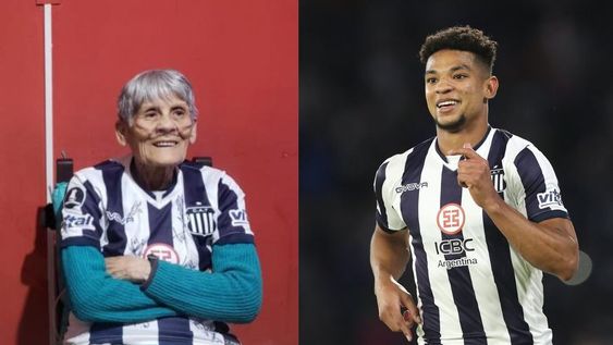 Elvira Reyna se iba a quedar fuera del Kempes porque no conseguía entrada. Diego Valoyes se puso en campaña y le consiguió el pase para estar en Talleres -Velez. / Gentileza.