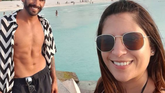 Gabo junto a su hermana Giselle Usandivaras, la joven que falleció a los 30 años.