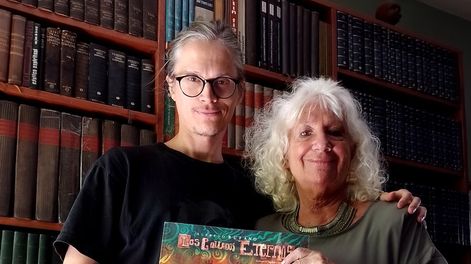 Los Andes | El ilustrador Andrés Casciani y la doctora en Letras Marta Castellino, responsables de esta reedición del libro de Alfredo Bufano.