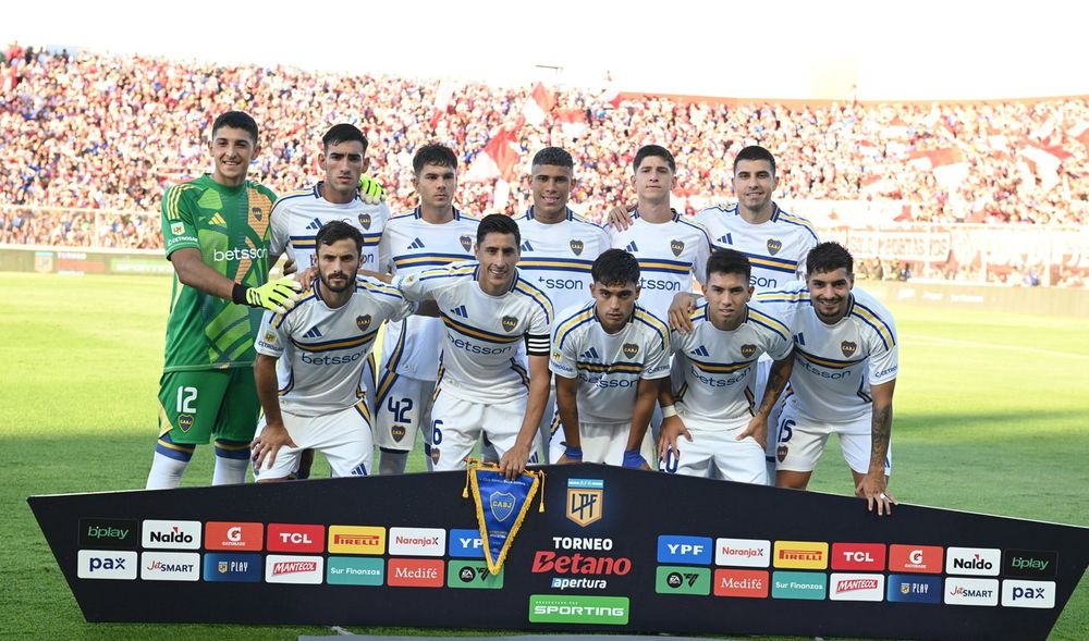 La formación titular de Boca para enfrentar a Unión de Santa Fe por la segunda fecha del Torneo Apertura de la Liga Profesional. / Gentileza.&nbsp;