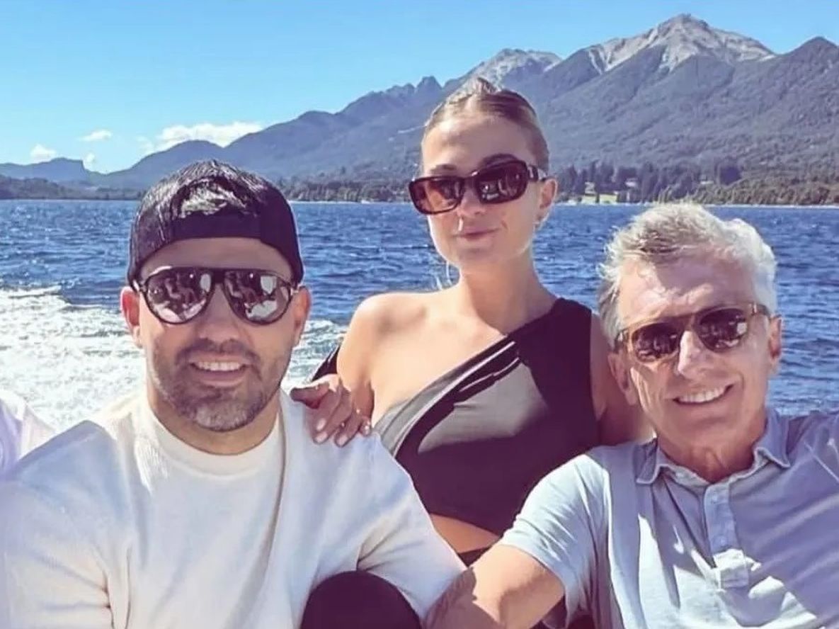 Mauricio Macri y Kun Agüero vacaciones Villa La Angostura