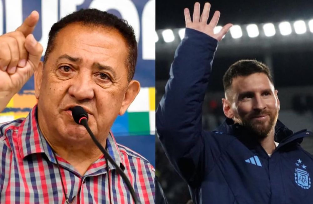 El político arremetió contra el rosarino a los pocos minutos del comienzo del partido de las Eliminatorias Sudamericanas. Foto: Izq.: Gentileza web / Der.: Lionel Messi - Instagram