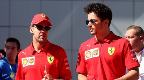Charles Leclerc le agradeció a Vettel por el tiempo compartido en Ferrari