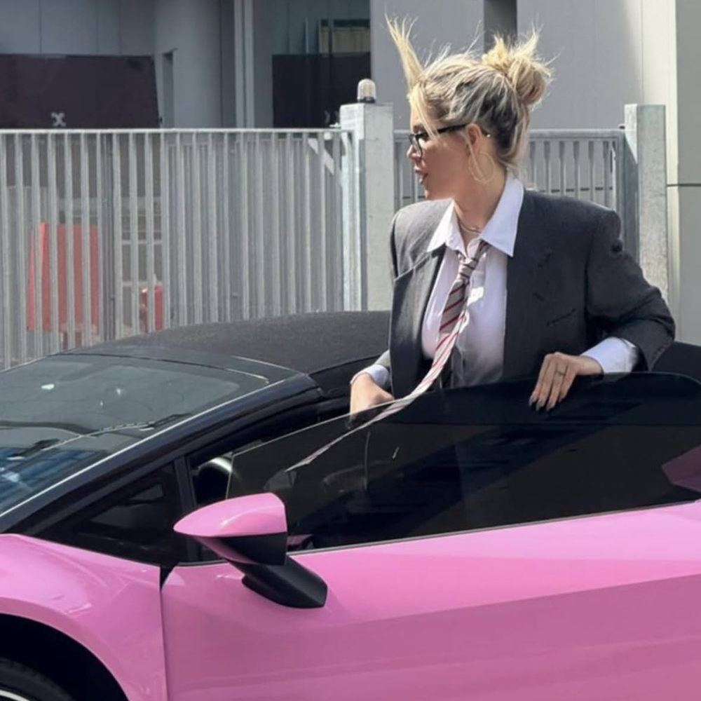 El Lamborghini rosado de Wanda Nara.