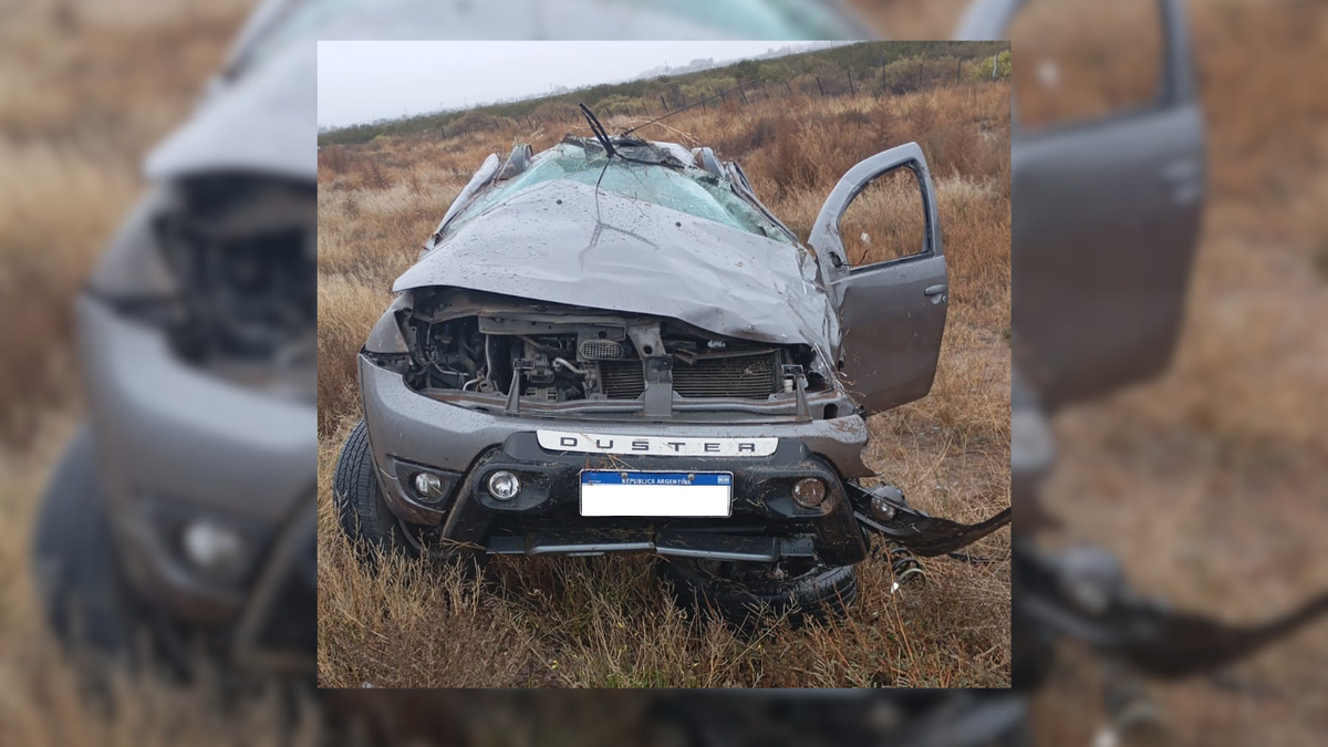 Accidente en Uspallata: una camioneta protagonizó un aparatoso vuelco en la ruta 7