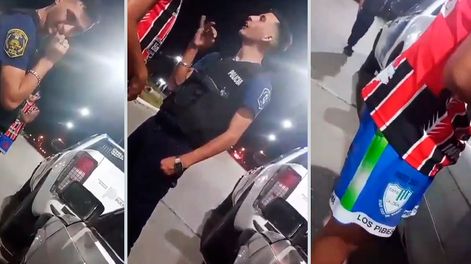 Los Andes | Un policía de la Bonaerense habría estado borracho durante un control vehicular y fue pasado a disponibilidad. Captura: X
