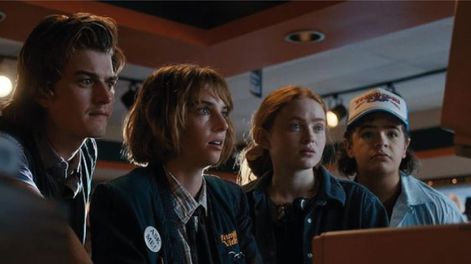 Steve, Robin, Max y Dustin, embarcados en un nuevo misterio en Stranger Things 4. (Instagram oficial de la serie)