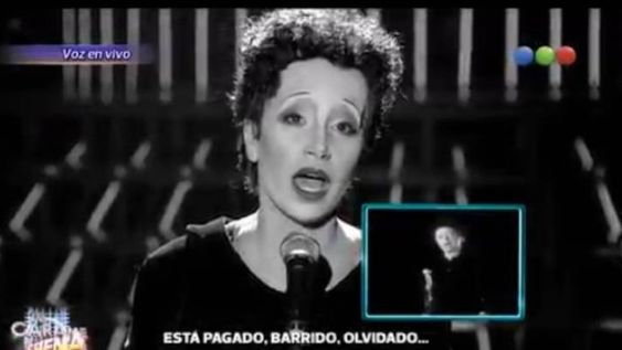 Flor Peña se consagró con su personificación de Édith Piaf en Tu cara me suena