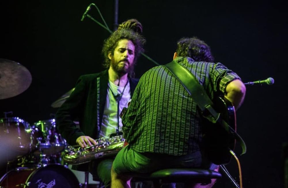 Spitz y Serpa en el show que dieron en el marco del festival Jazz en el Lago 2019. Gentileza: Ángel Castro.