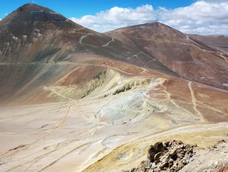 Yacimiento Filo del Sol en la cordillera de los Andes.