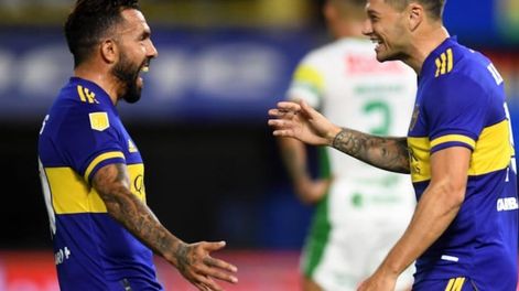 Asistencia de Tévez, gol de Mauro Zárate. Ganó Boca y se metió en los puestos de clasificación. / Gentileza.