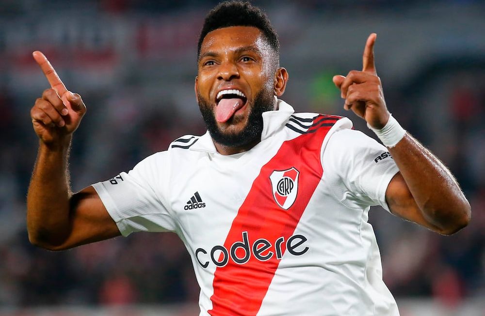 Miguel Borja goleador de River. (Fotobaires)