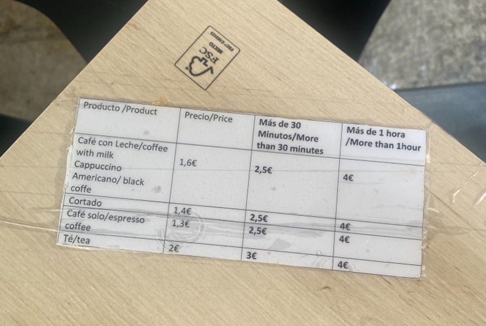 Una cafetería cobra según el tiempo que pasás en la mesa y desató el debate en redes
