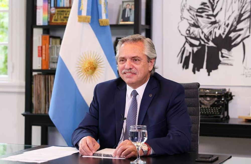 Alberto Fernández ante el Foro de Davos.