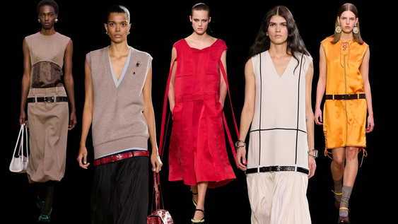 los vestidos de cintura caida de los anos 20 estan de vuelta y se combinan con camperas livianas y zapatos bajos