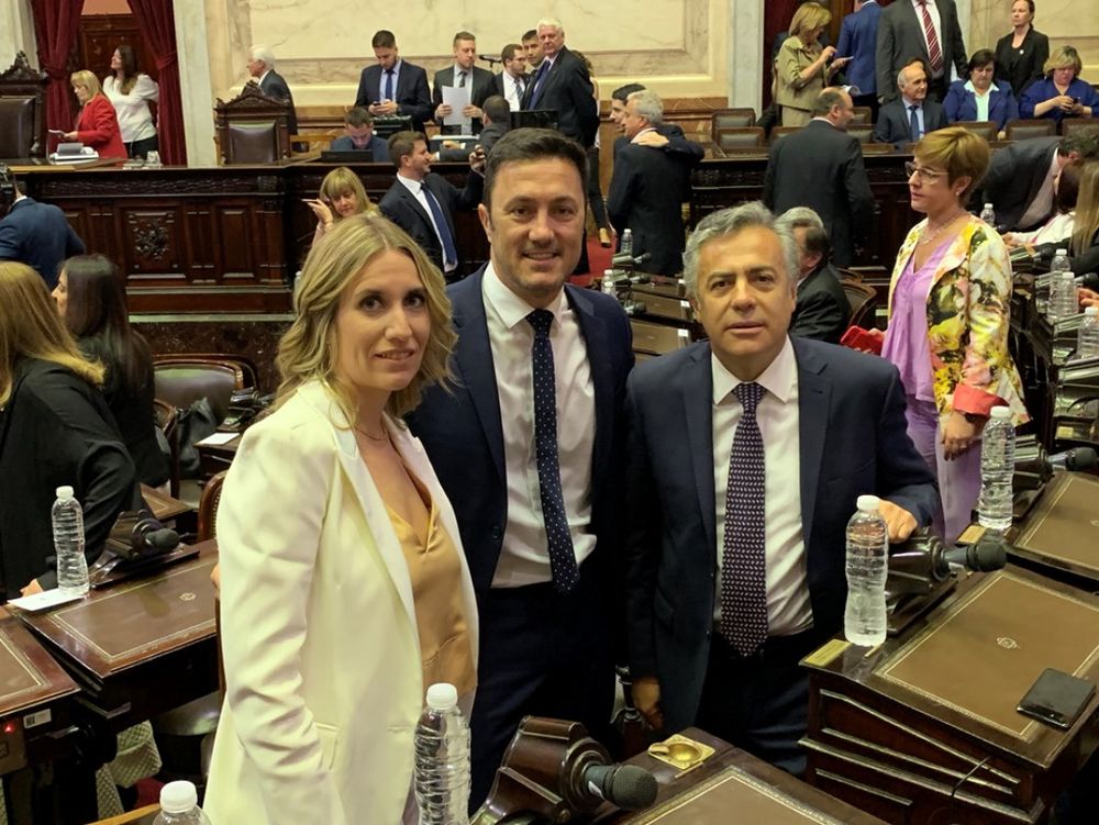 Jimena Latorre, Luis Petri y Alfredo Cornejo cuando eran diptuados nacionales de Juntos por el Cambio.