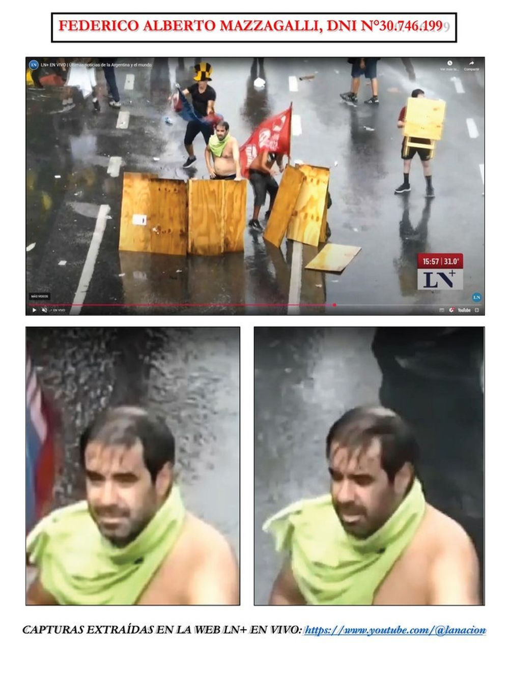 Federico Alberto Mazzagalli, denunciado por los incidentes en el Congreso