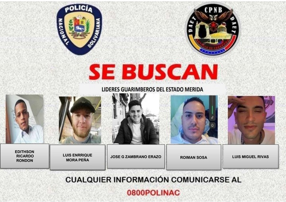 Foto de uno de los pedidos de búsqueda en los que el gobierno de Maduro incluye a sus opositores.