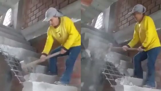 El video pone sobre la mesa una problemática que atraviesan muchos trabajadores, en especial quienes trabajan en obras de construcción o empleados no registrados. Foto: Captura video