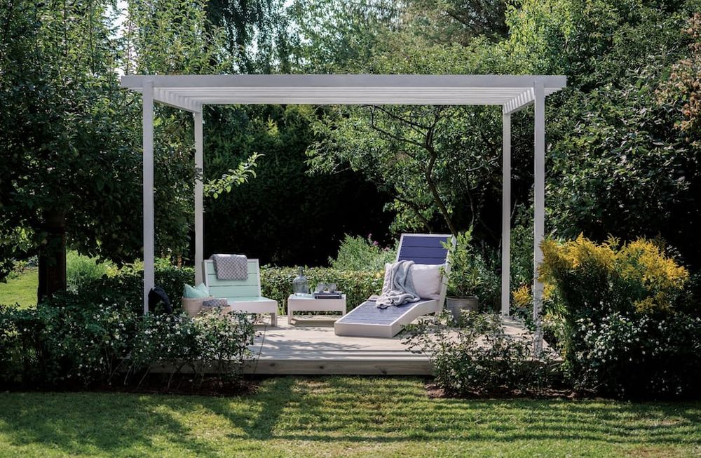 Rincones de madera al exterior