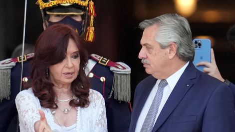 Los Andes | La vicepresidenta Cristina Fernández y el jefe de Estado, Alberto Fernández, al finalizar el acto por la apertura de las sesiones ordinarias del Congreso.