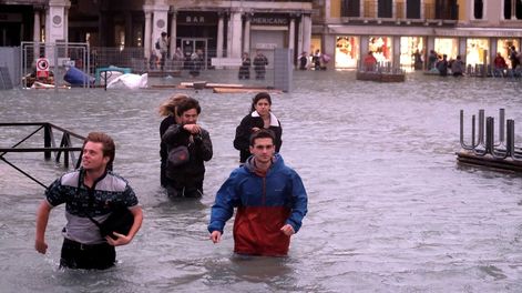 Venecia se hunde: tuvieron que evacuar la Plaza San Marcos