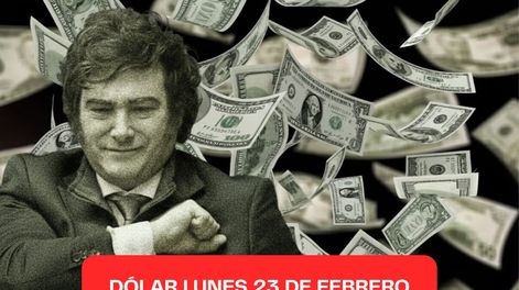 Dólar lunes 23 de febrero 2026.