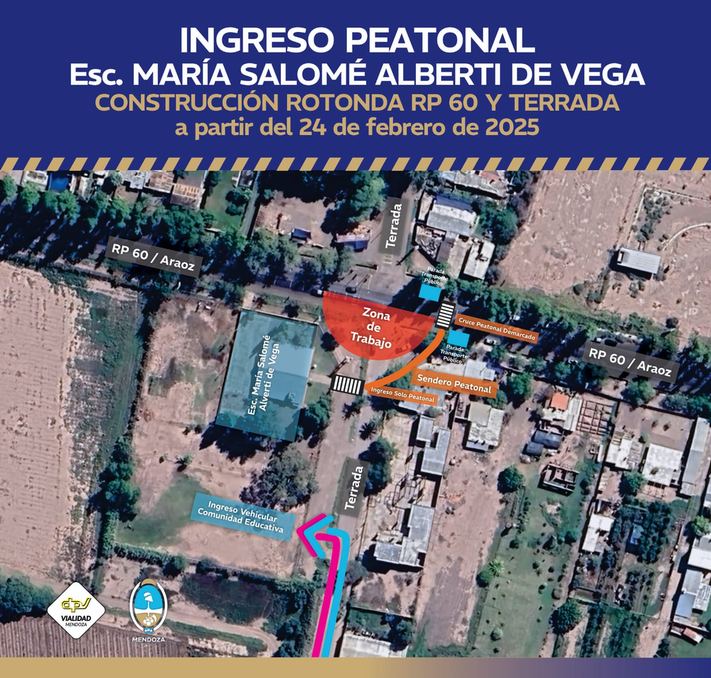 Ingreso peatonal escuela María Salomé Alberti de Vega | Gobierno de Mendoza 