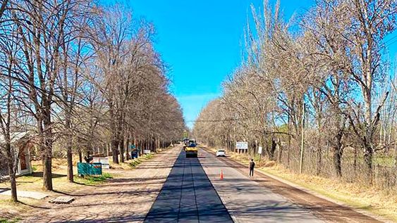 Repavimentan un sector de la Ruta Provincial 94