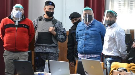 Los tres imputados por el crimen del carpintero de Guaymallén. Gentileza Poder Judicial de Mendoza.