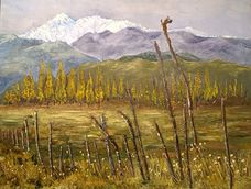 Camino al Manzano, pintura de la artista mendocina Vilma Arias. Camino al Manzano, pintura de la artista mendocina Vilma Arias.