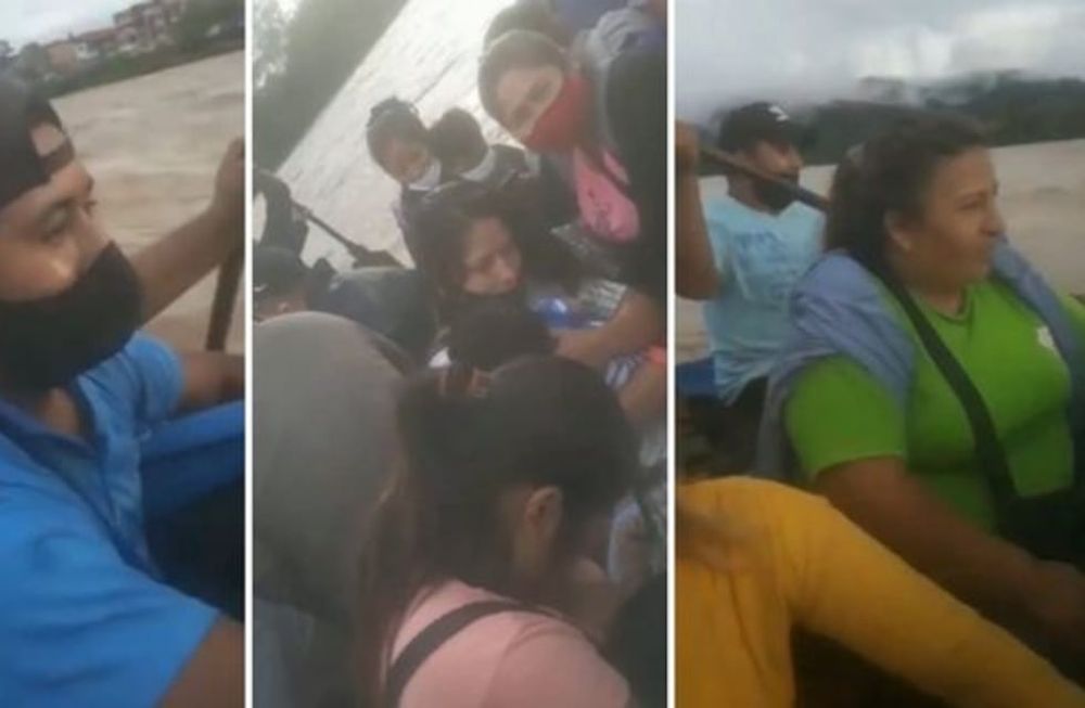 Se conoció un video del gomón que se hundió en el río Bermejo