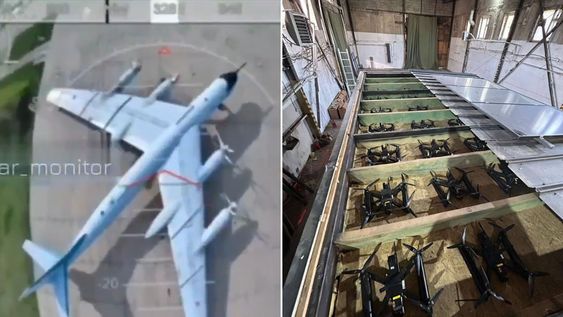 Ataque masivo con drones ucranianos destruyó 41 aviones rusos: lo comparan con el Pearl Harbor de Rusia.