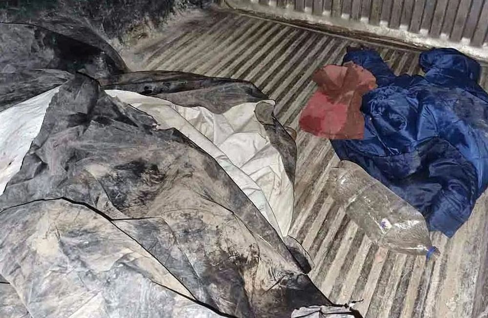 El cómplice dejó los cuerpos en la caja de una camioneta. Foto: Gentileza La Brújula 24.
