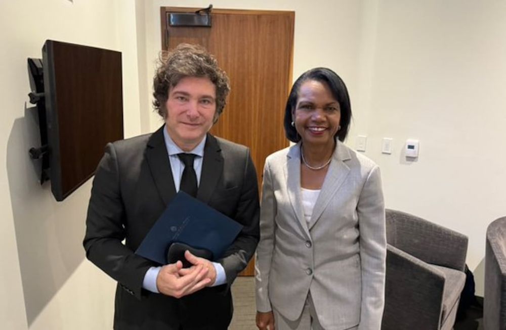 Javier Milei y Condolezza Rice - X Escuela Austriaca de Economía
