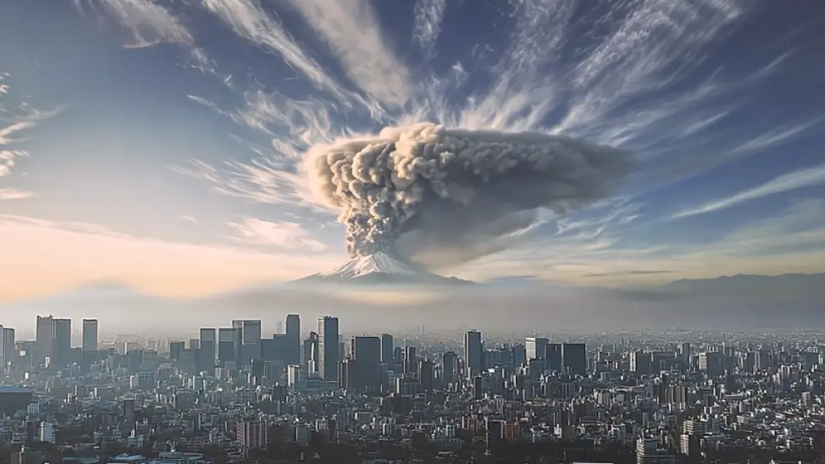Simularon con inteligencia artificial los devastadores efectos si el Monte Fuji entrara en erupción